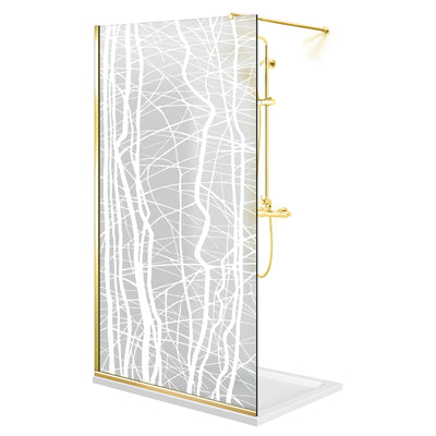 Shower Screens Walk-in, Shower Wall Gold, #Satiné #Matt
