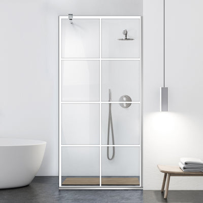 Shower Screens Walk-in, Black Shower Wall, #Clear #Crystal Clear