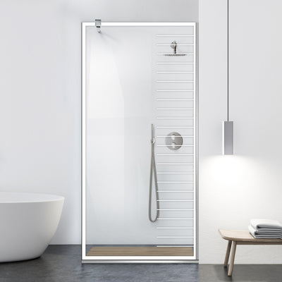 Shower Screens Walk-in, Black Shower Wall, #Clear #Crystal Clear