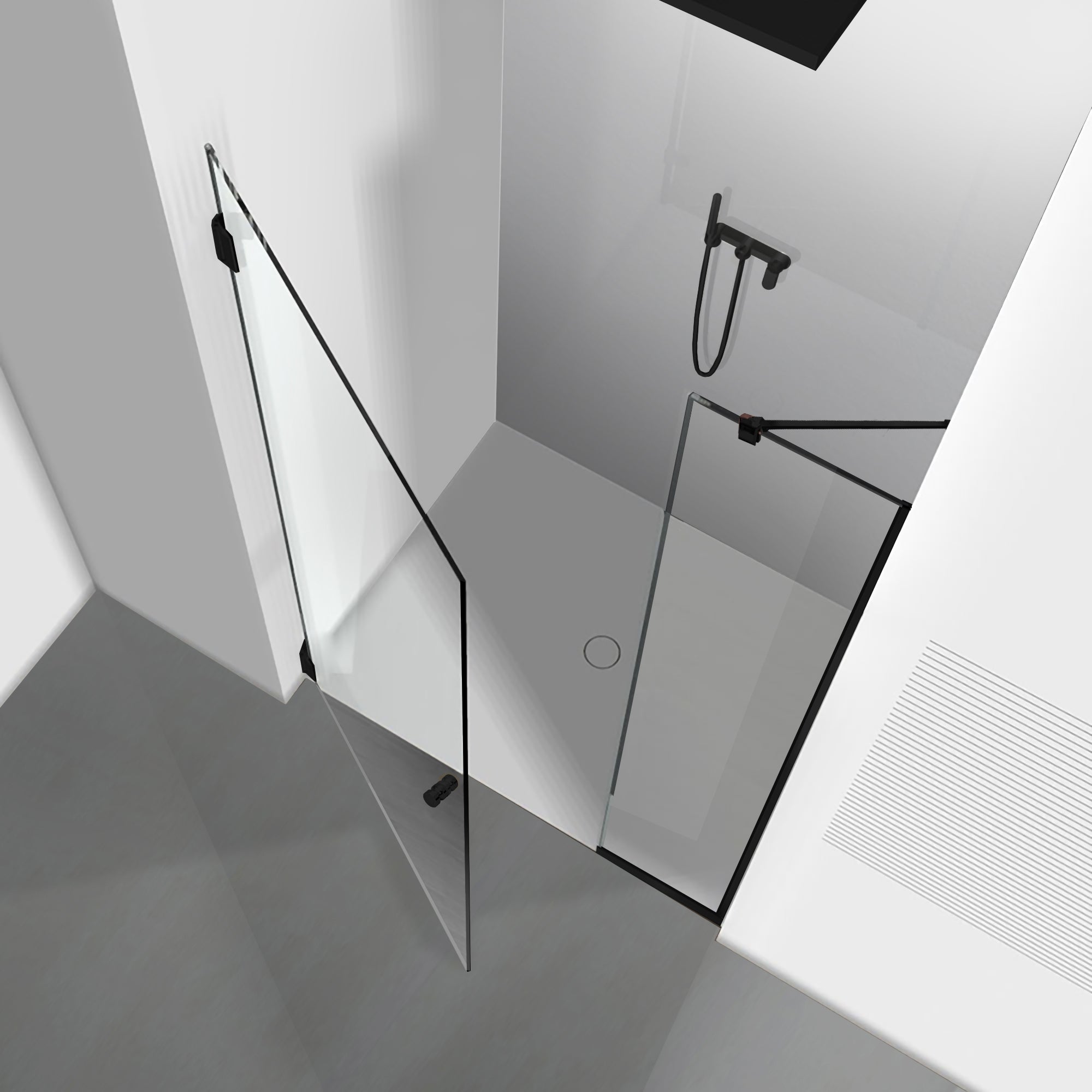Shower Doors black #Clear