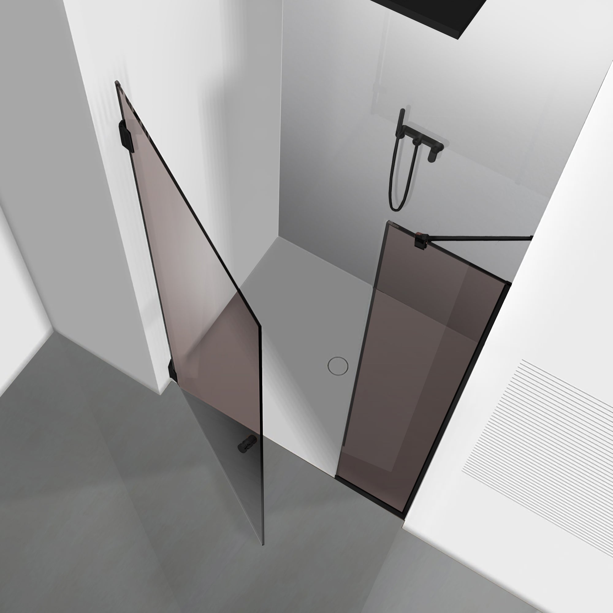 Shower Doors black #Bronze