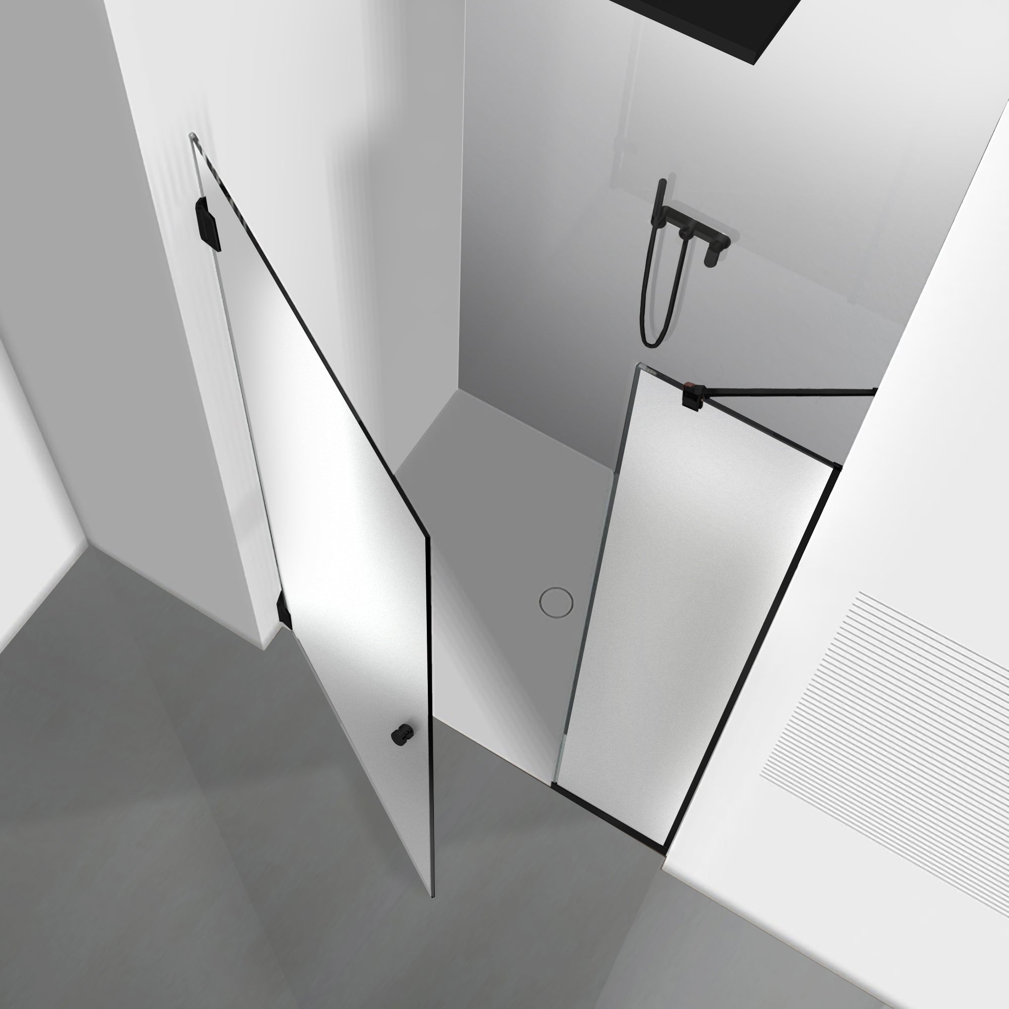 Shower Doors black #Satiné