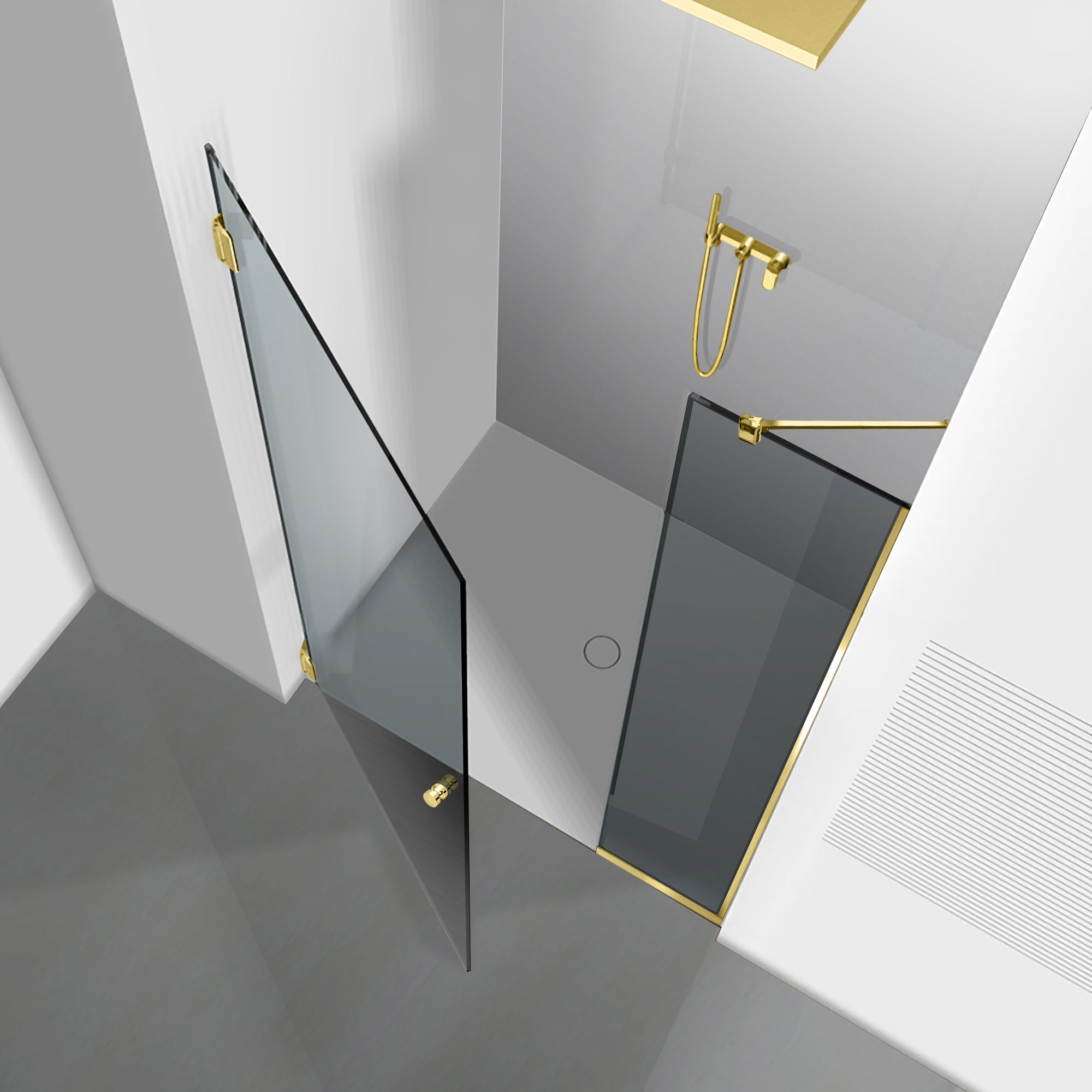Shower Doors golden #Grey