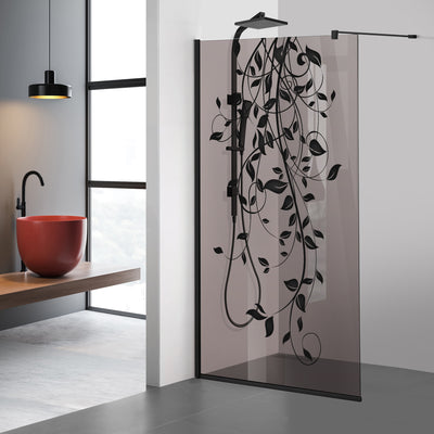 Shower Screens Walk-in, Black shower wall, #Bronze #Bronze