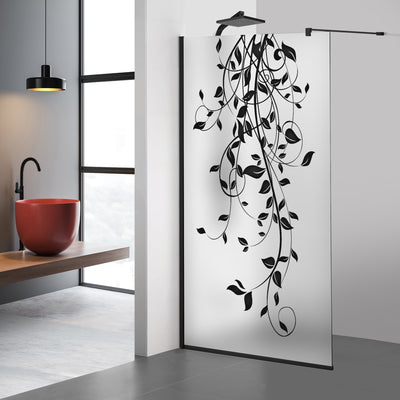 Shower Screens Walk-in, Black Shower Wall, #Satiné #Matt