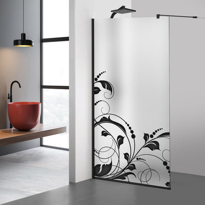 Shower Screens Walk-in, Black Shower Wall, #Satiné #Matt