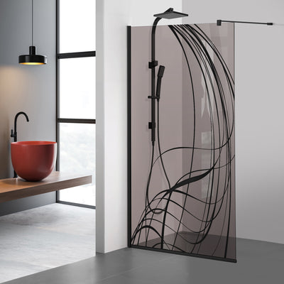 Paravan dus Walk-in, Perete dus Negru, #Bronz