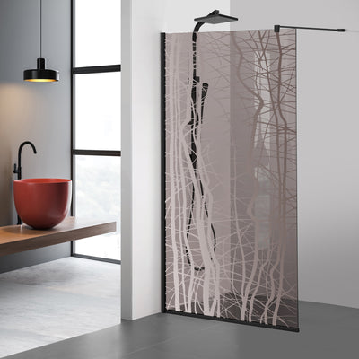 Shower Screens Walk-in, Black shower wall, #Bronze #Bronze