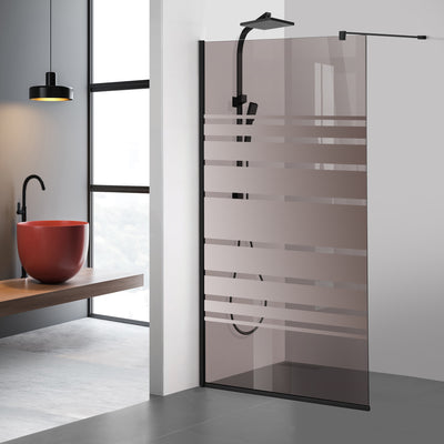 Shower Screens Walk-in, Black shower wall, #Bronze #Bronze