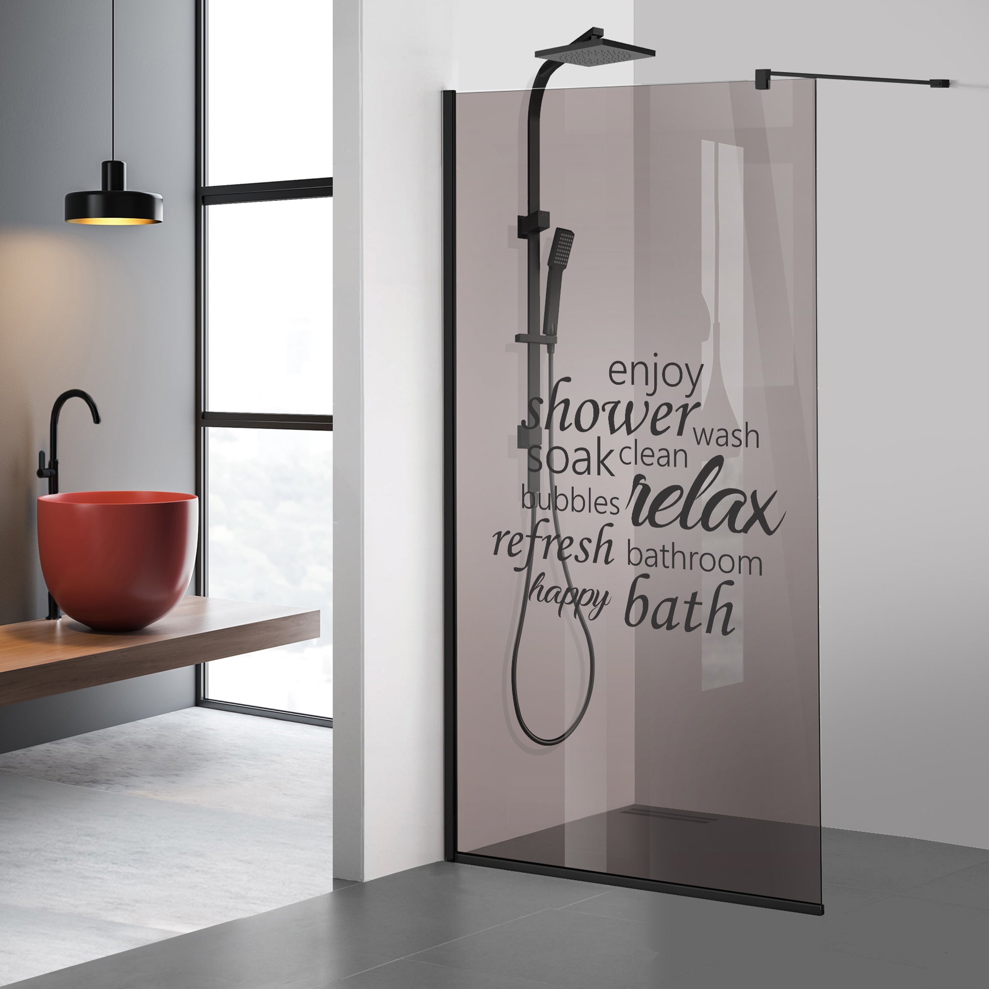 Shower Screens Walk-in, Black shower wall, #Bronze #Bronze