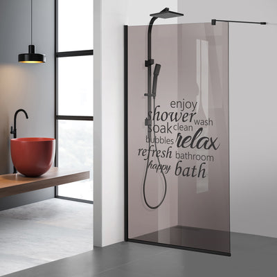 Shower Screens Walk-in, Black shower wall, #Bronze #Bronze