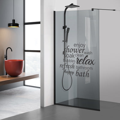 Shower Screens Walk-in, Black shower wall, #Grey #Grey