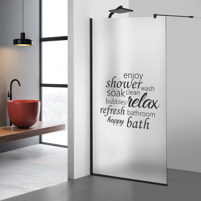 Shower Screens Walk-in, Black Shower Wall, #Satiné #Matt