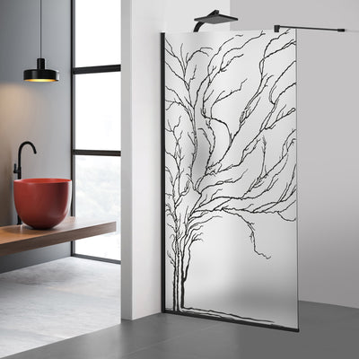 Shower Screens Walk-in, Black Shower Wall, #Satiné #Matt