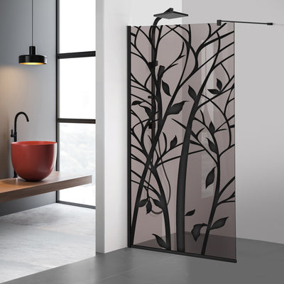 Shower Screens Walk-in, Black shower wall, #Bronze #Bronze