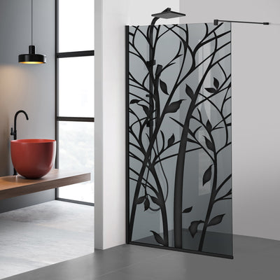 Shower Screens Walk-in, Black shower wall, #Grey #Grey