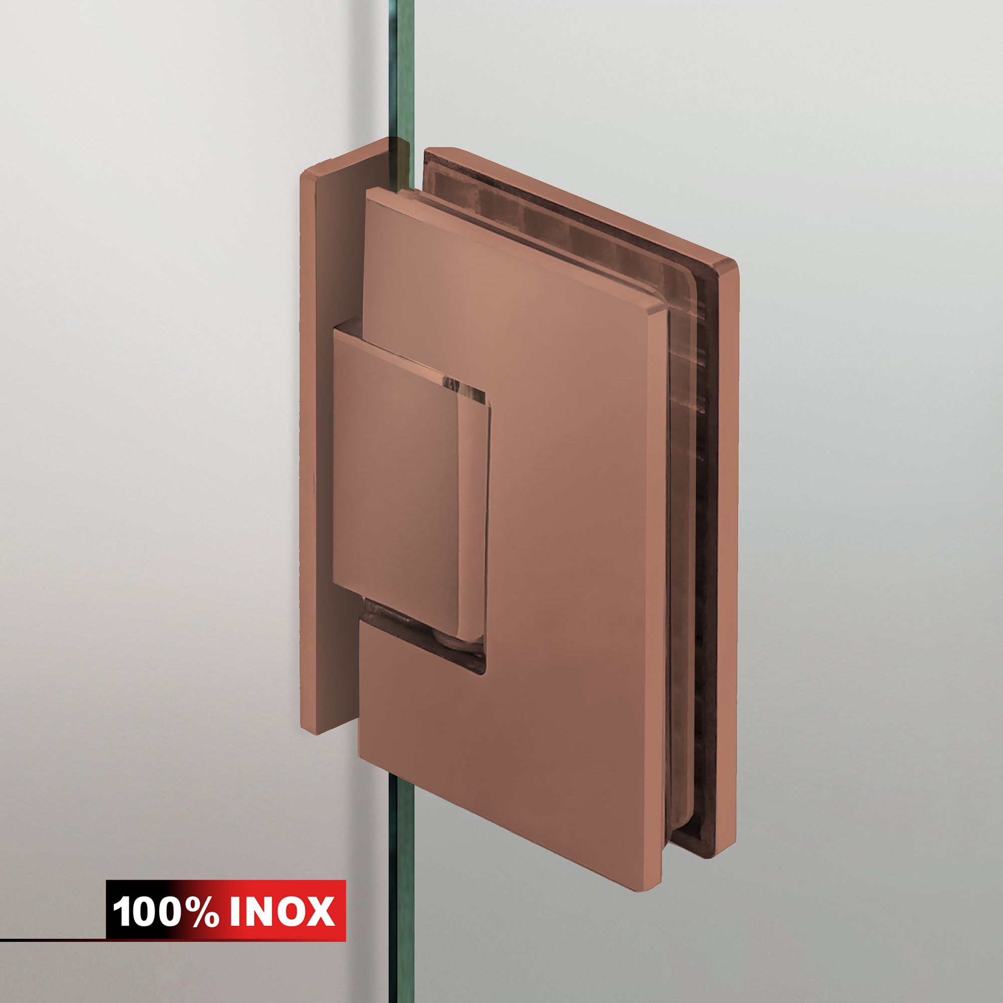 Hinged glass door copper, #Clear