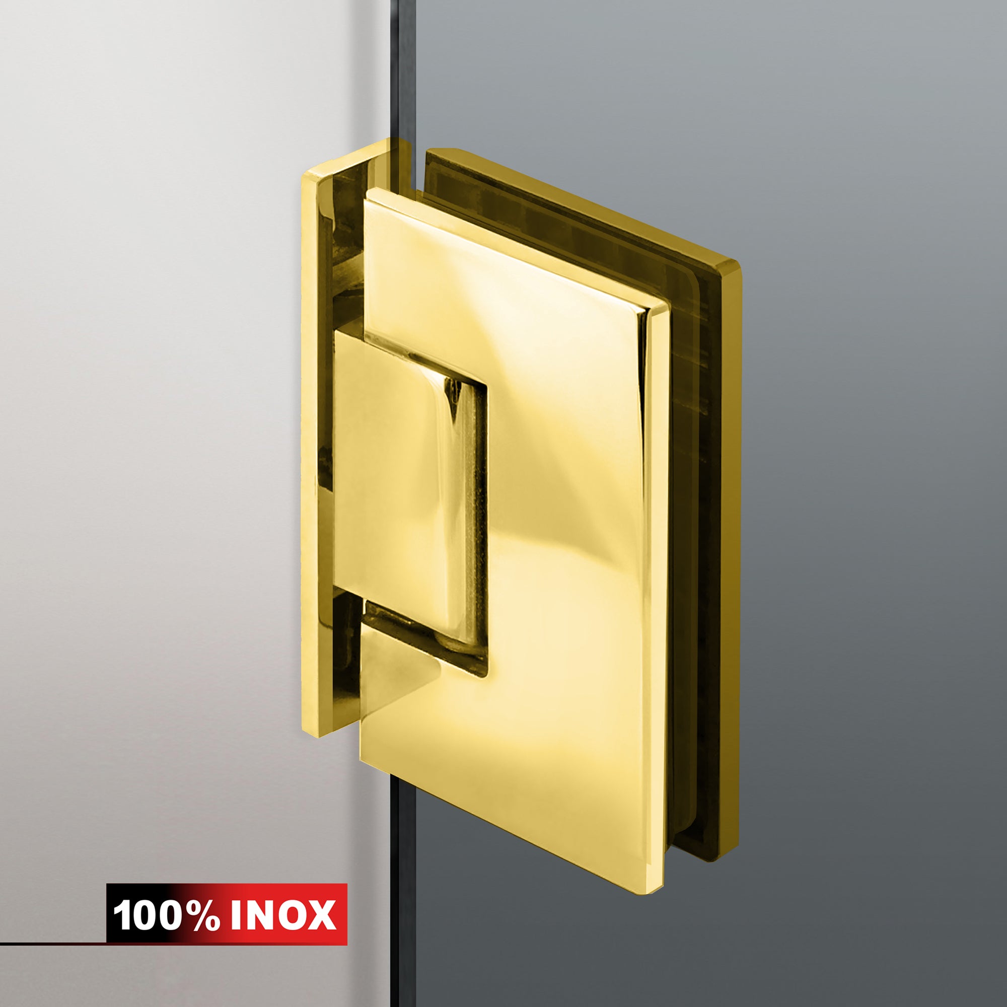 Shower enclosure with hinged door #Grey