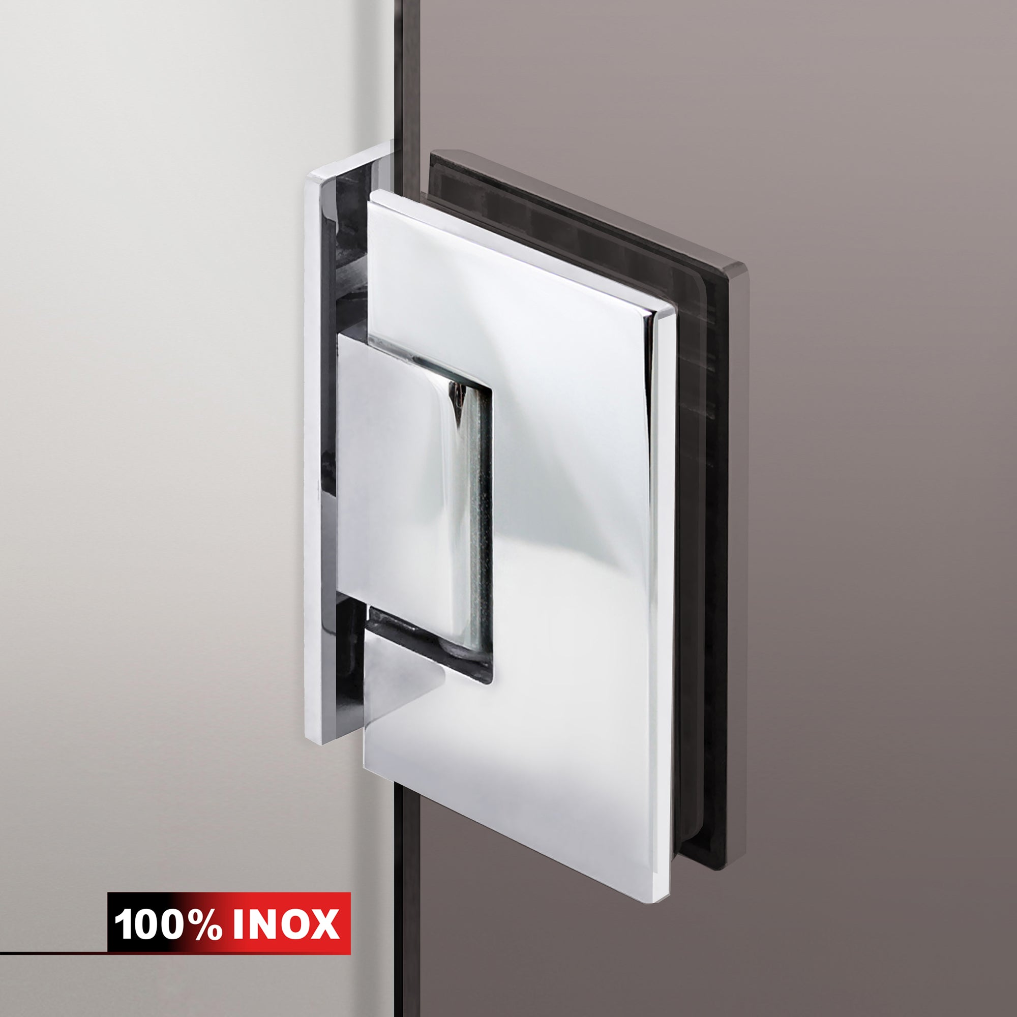 Shower enclosure with hinged door #Bronze