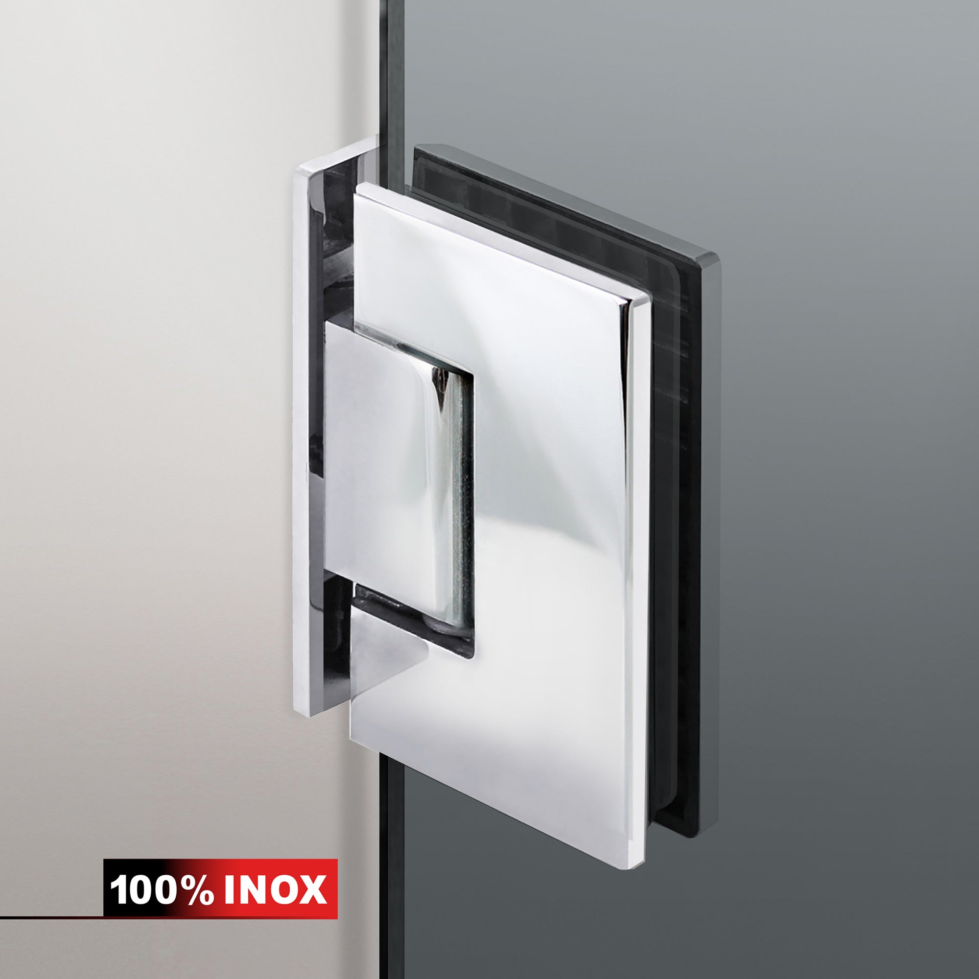 Hinged glass door stainless steel, #Grey