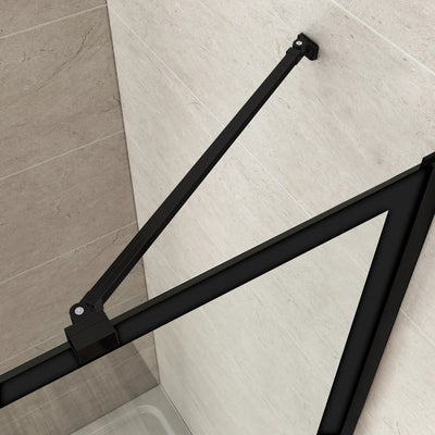 Shower Screens Walk-in, Black Shower Wall, #Clear #Crystal Clear