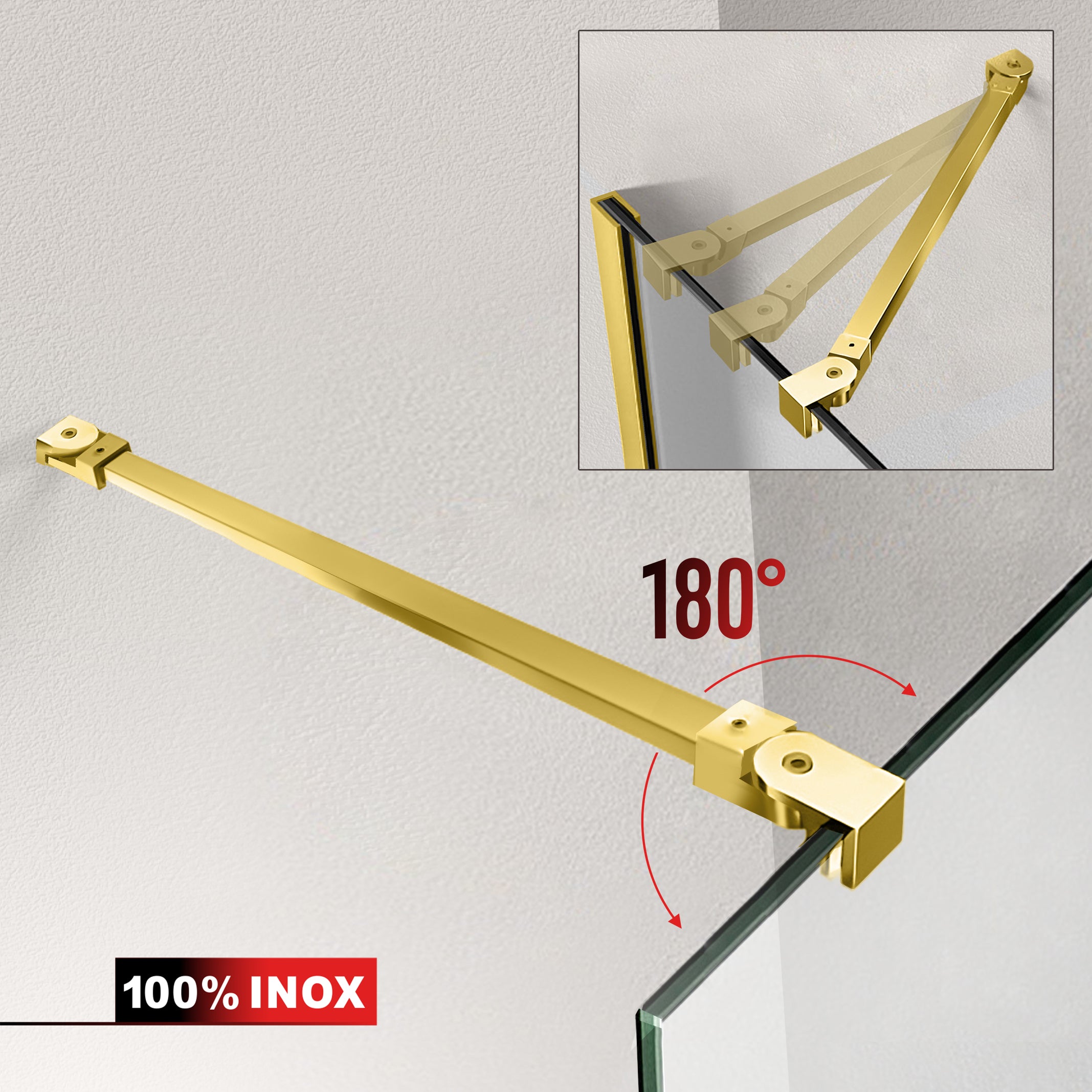 Shower Doors golden #Clear