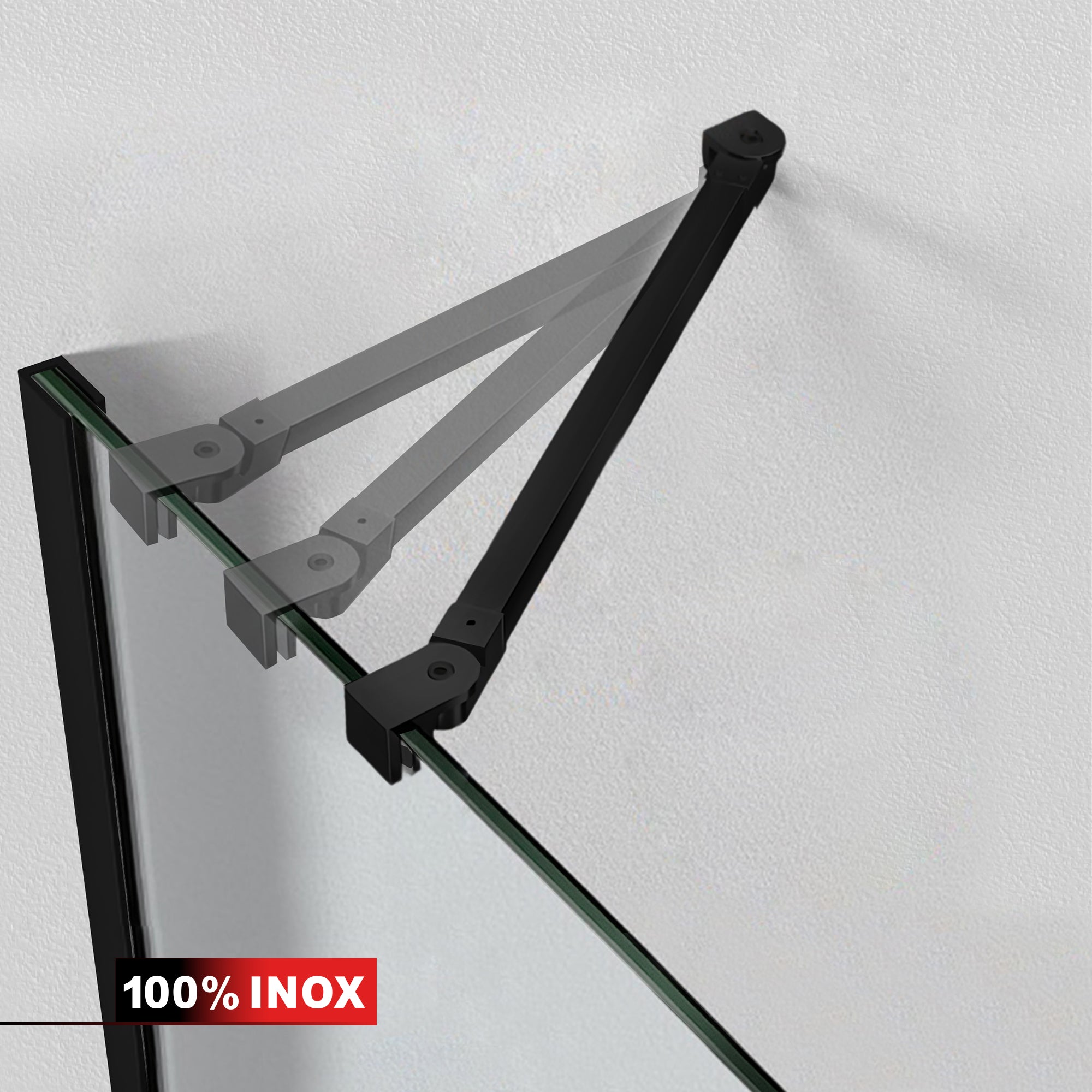 Shower enclosure with swing door #Clear