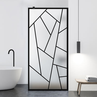 Shower Screens Walk-in, Black Shower Wall, #Satiné #Matt
