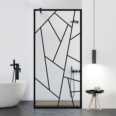 Shower Screens Walk-in, Black Shower Wall, #Clear #Víztiszta