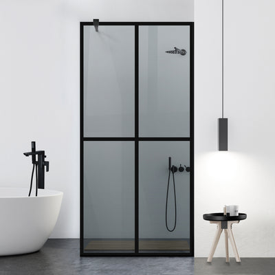 Paravan dus Walk-in, Perete dus  Negru, #Gri