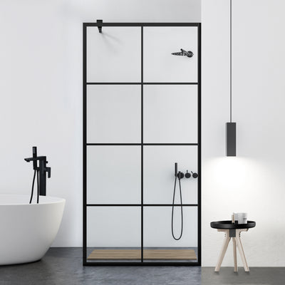 Shower Screens Walk-in, Black Shower Wall, #Clear #Crystal Clear