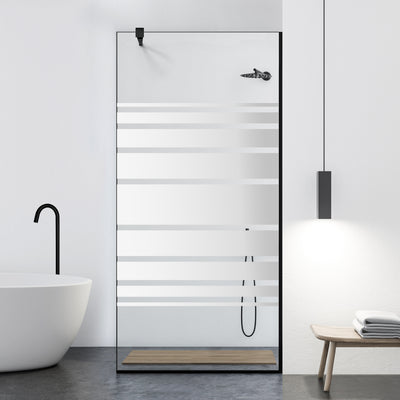 Shower Screens Walk-in, Black Shower Wall, #Clear #Crystal Clear