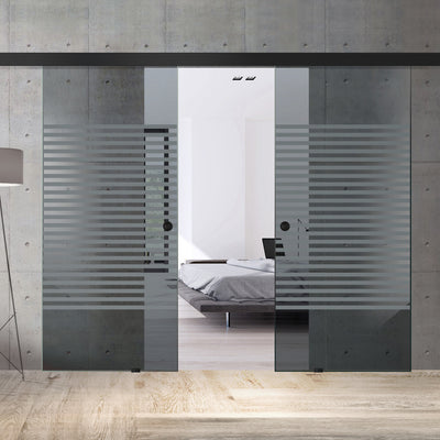 Sliding glass door, interior Glass door #Grey