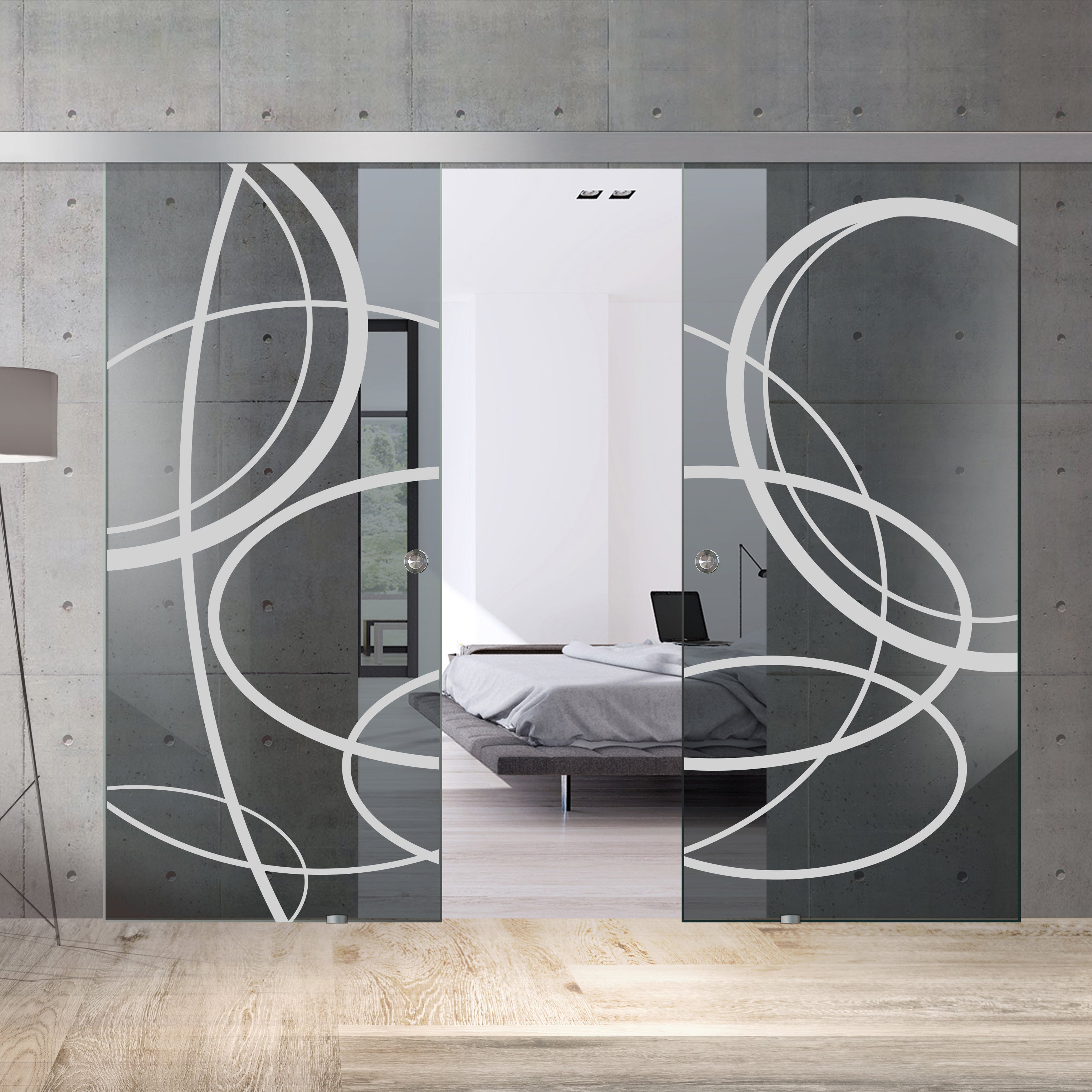 Sliding glass door, interior Glass door #Grey