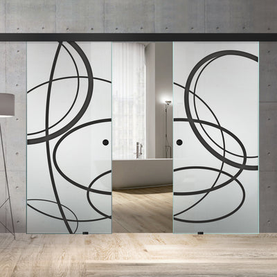 Sliding glass door, interior Glass door #Satiné