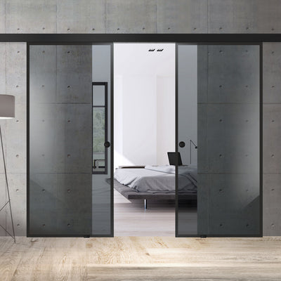 Sliding glass door, interior Glass door #Grey