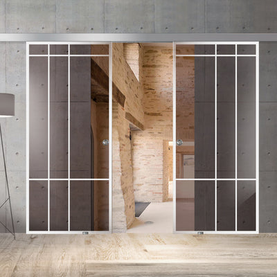 Sliding glass door, interior Glass door #Bronze