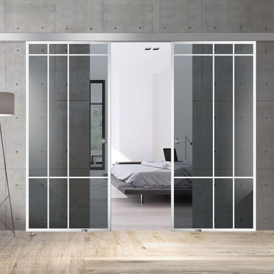 Sliding glass door, interior Glass door #Grey