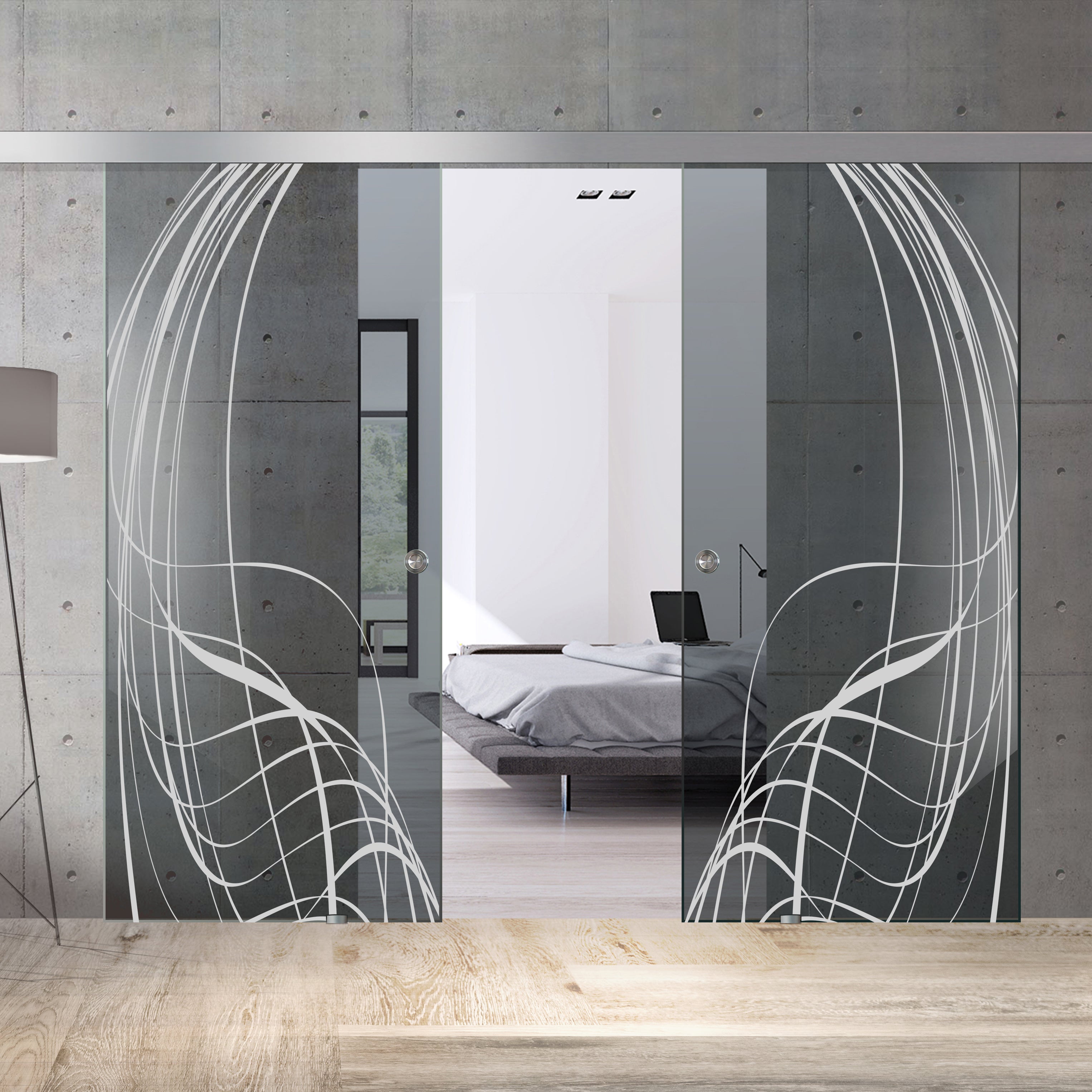 Sliding glass door, interior Glass door #Grey