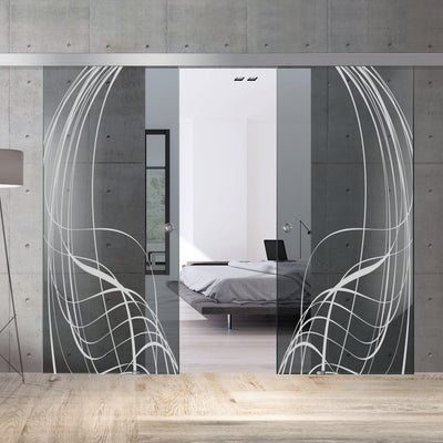 Sliding glass door, interior Glass door #Grey