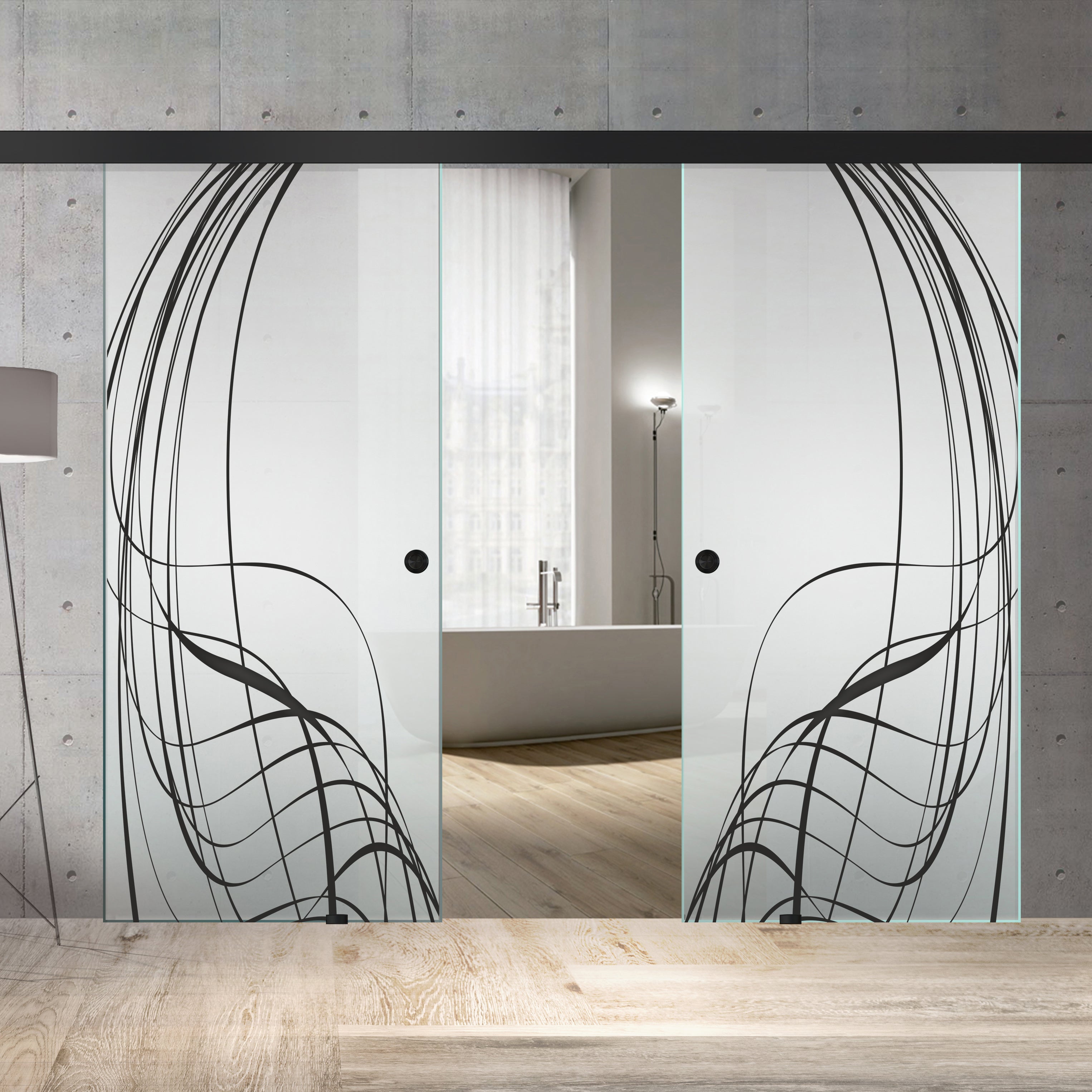 Sliding glass door, interior Glass door #Satiné