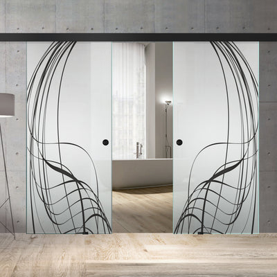 Sliding glass door, interior Glass door #Satiné