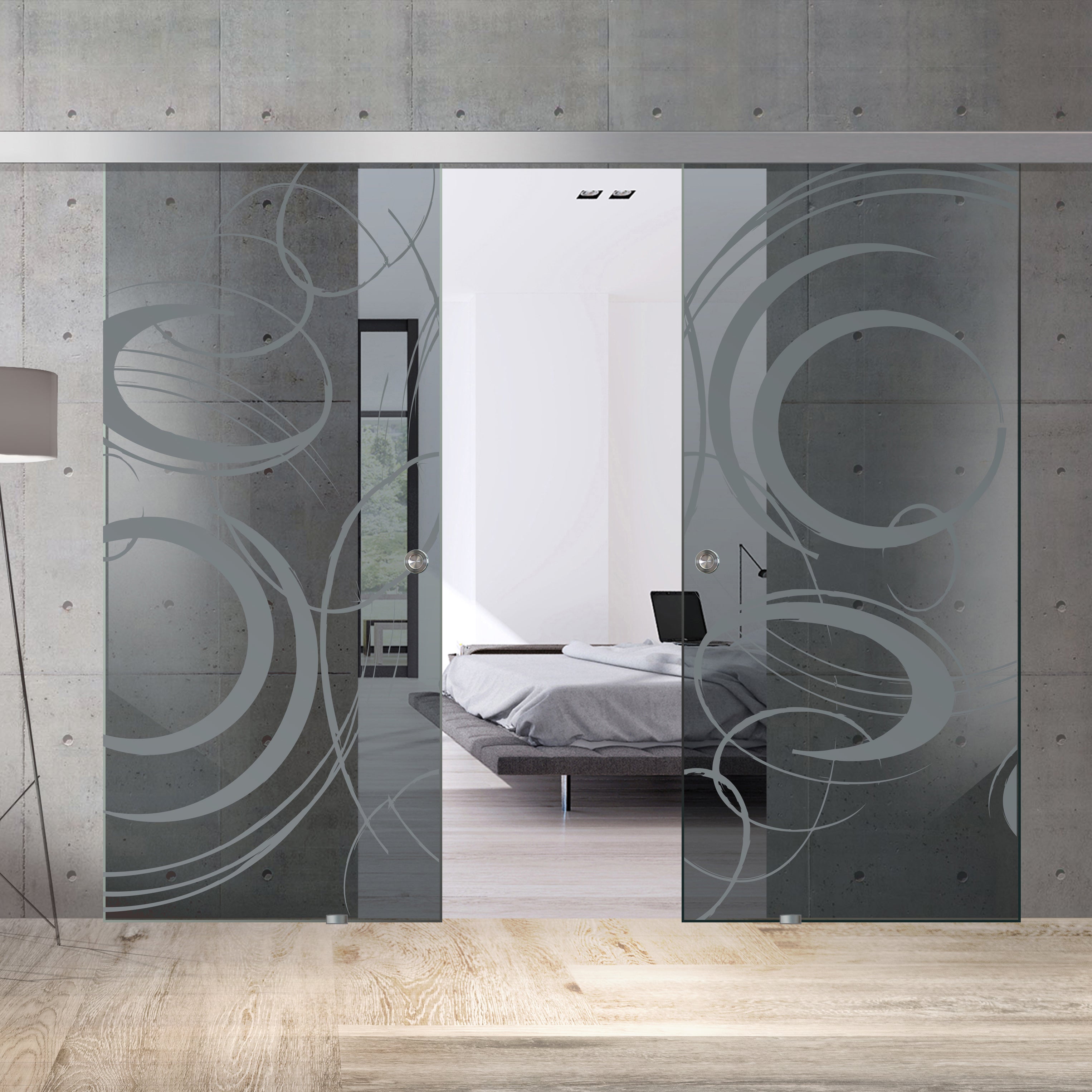 Sliding glass door, interior Glass door #Grey