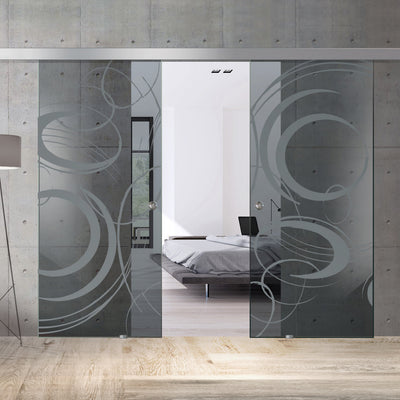 Sliding glass door, interior Glass door #Grey