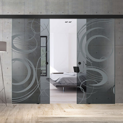 Sliding glass door, interior Glass door #Grey