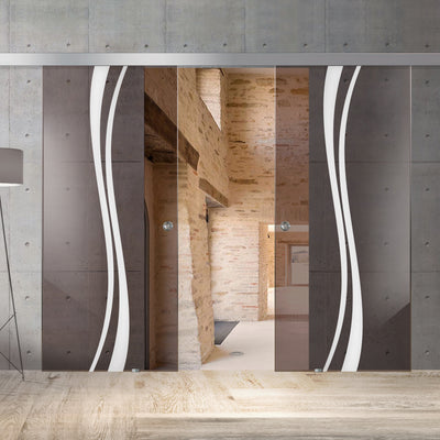 Sliding glass door, interior Glass door #Bronze