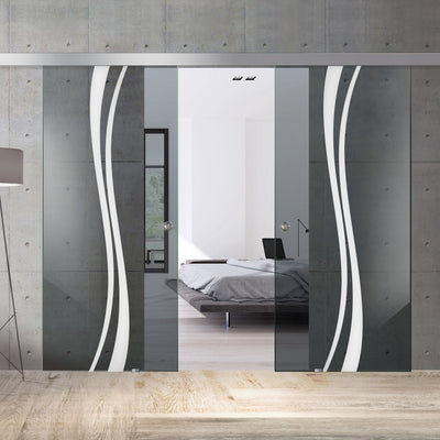 Sliding glass door, interior Glass door #Satiné