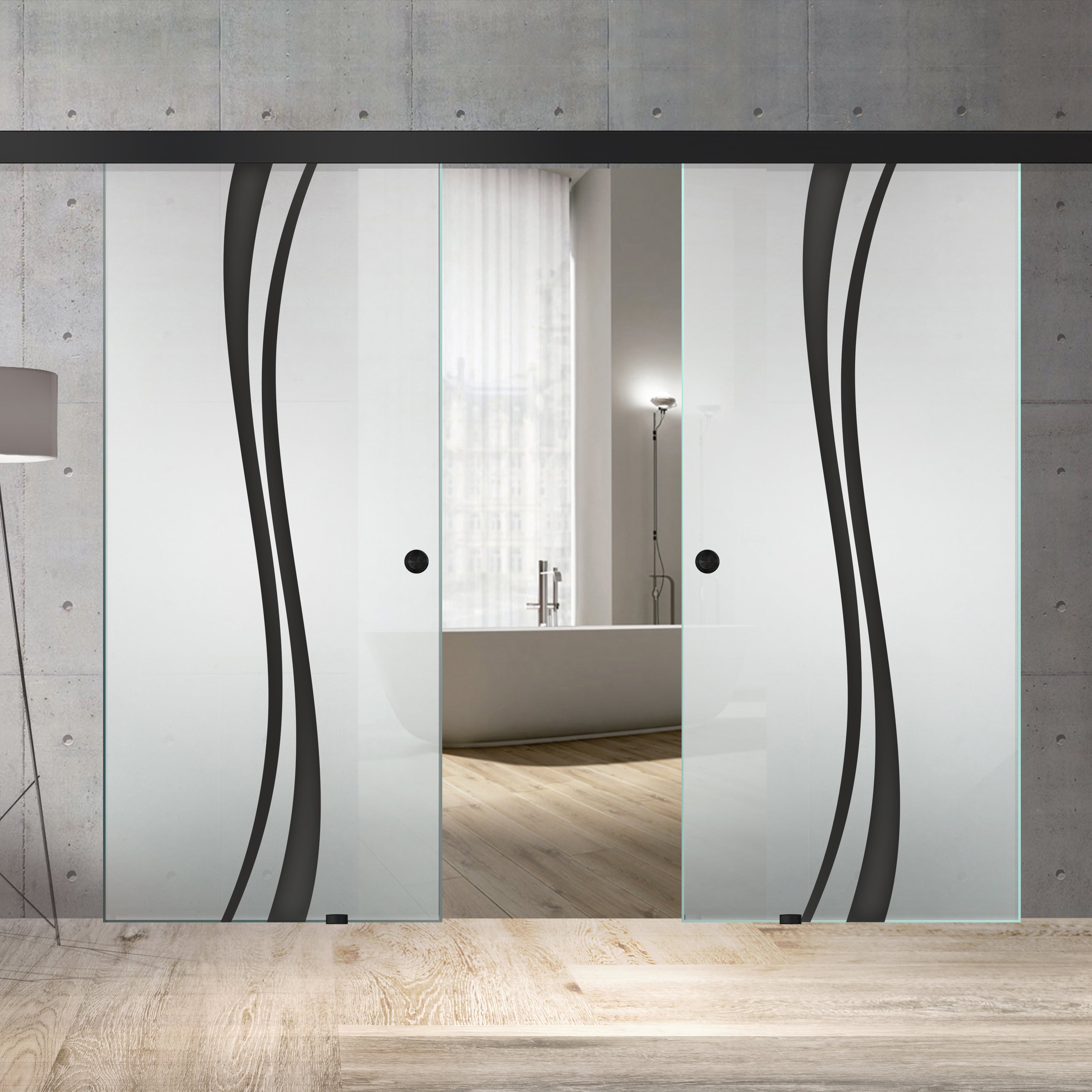 Sliding glass door, interior Glass door #Satiné