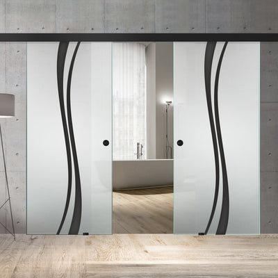 Sliding glass door, interior Glass door #Satiné