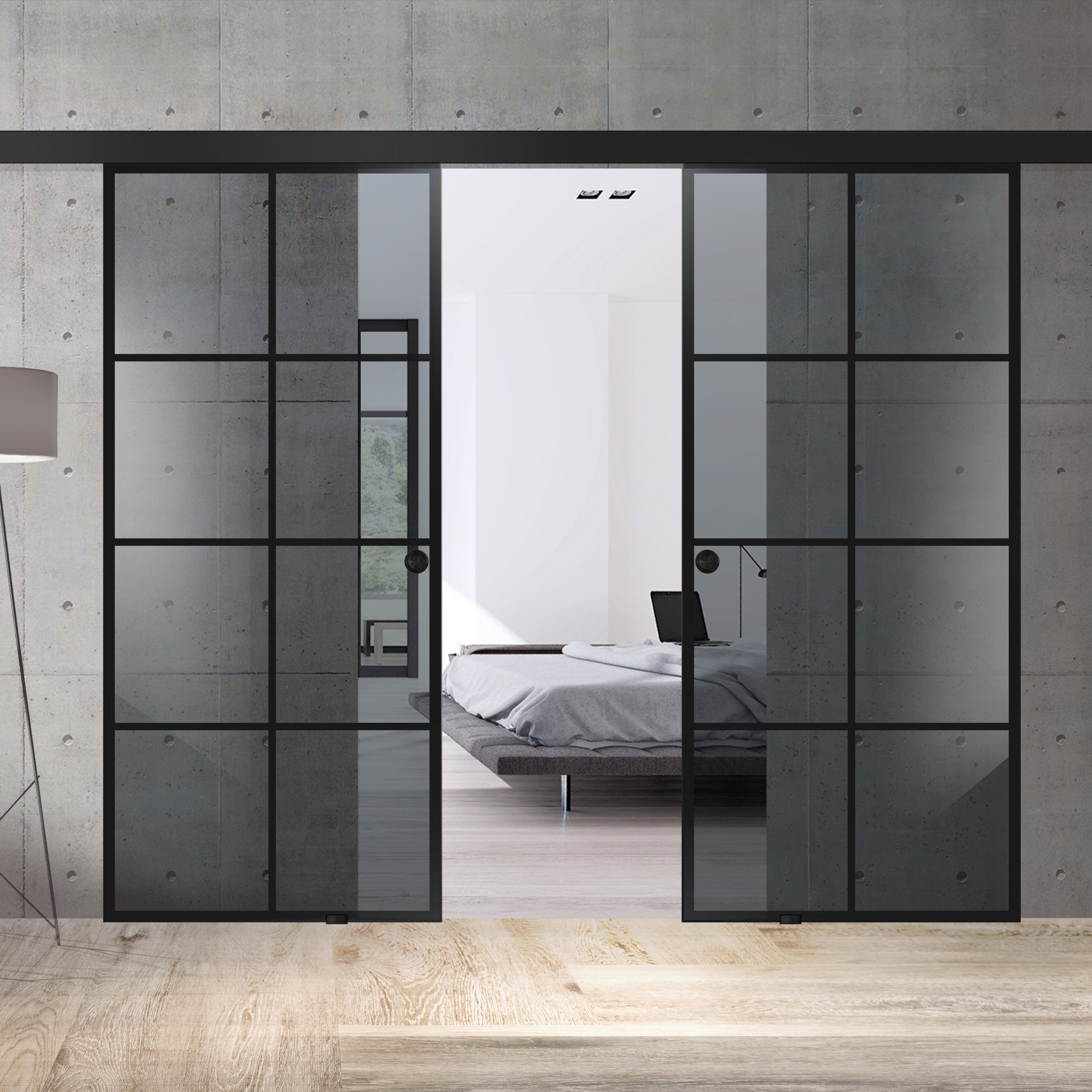Sliding glass door, interior Glass door #Grey